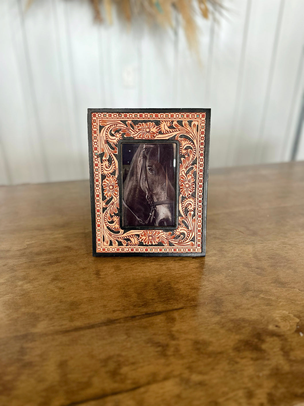 Classic Country Hand-tooled Photo Frame