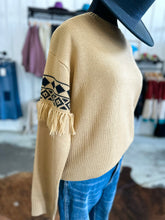 Load image into Gallery viewer, Aztec Pattern with Tassel Sweater Top
