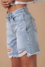 Load image into Gallery viewer, High Rise Bermuda Denim Shorts

