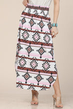 Load image into Gallery viewer, Aztec Print Smock Waist Woven Skirt
