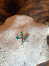 Load image into Gallery viewer, 3PC Turquoise Feather Bobby Pin Set
