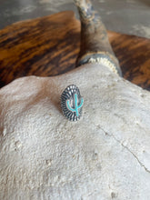 Load image into Gallery viewer, Cactus Gem Stone Cuff Ring
