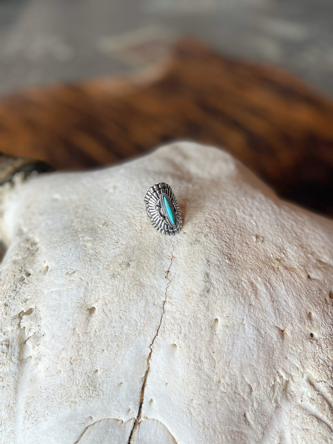 Conch Turquoise Cuff Ring