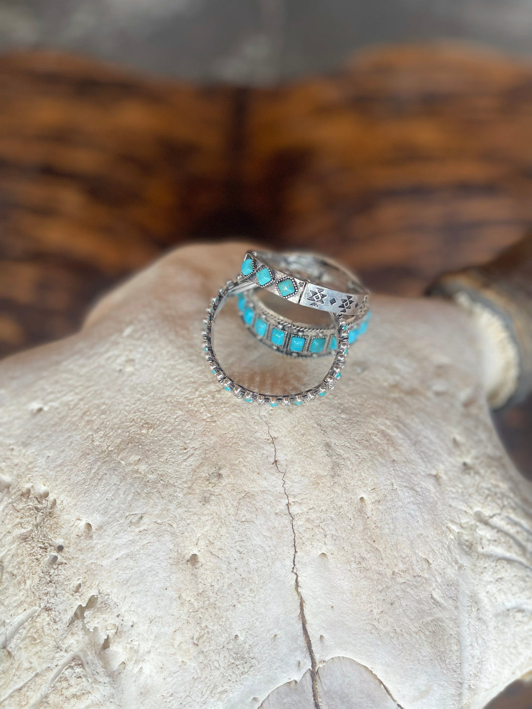 Turquoise Aztec Stackable Bracelet