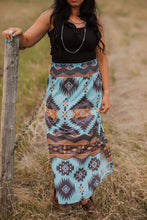 Load image into Gallery viewer, Geo Print Woven Maxi Skirt
