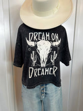 Load image into Gallery viewer, Dream On Dreamer Mineral Graphic Long Crop Top
