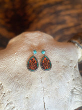 Load image into Gallery viewer, Leather Tooled Cactus Earrings
