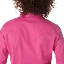 Load image into Gallery viewer, Wrangler Women&#39;s Pink Long Sleeve Solid Shirt
