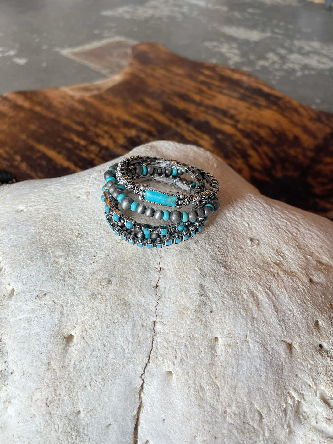 The Turquoise Bar Stackable Bracelet