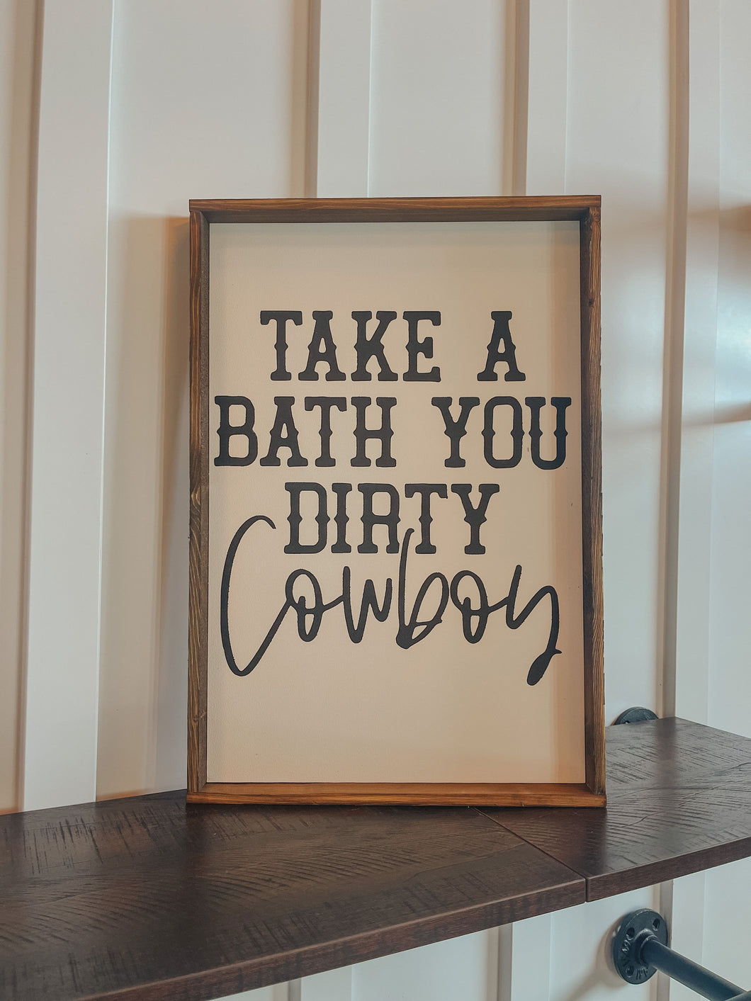 Take A Bath Wood Sign 12X18