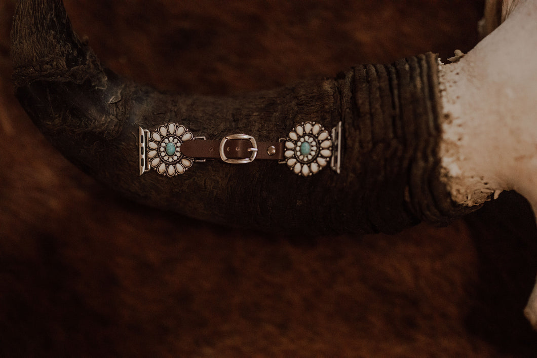 The White Concho Watch Band