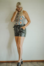 Load image into Gallery viewer, Faux Leather High Waisted Shorts

