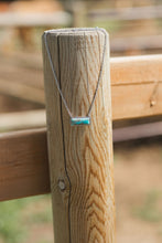 Load image into Gallery viewer, Marbled Turquoise Bar Necklace
