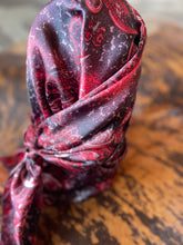 Load image into Gallery viewer, The Red &amp; Black Paisley Wild Rag
