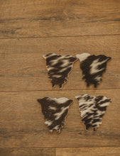 Load image into Gallery viewer, Cowhide Shaped Coasters - 4pc Set
