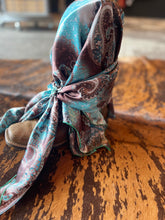 Load image into Gallery viewer, The Turquoise Paisley Wild Rag
