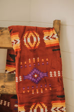 Load image into Gallery viewer, Southwestern Aztec Sherpa Borrego Fleece Throw Blanket
