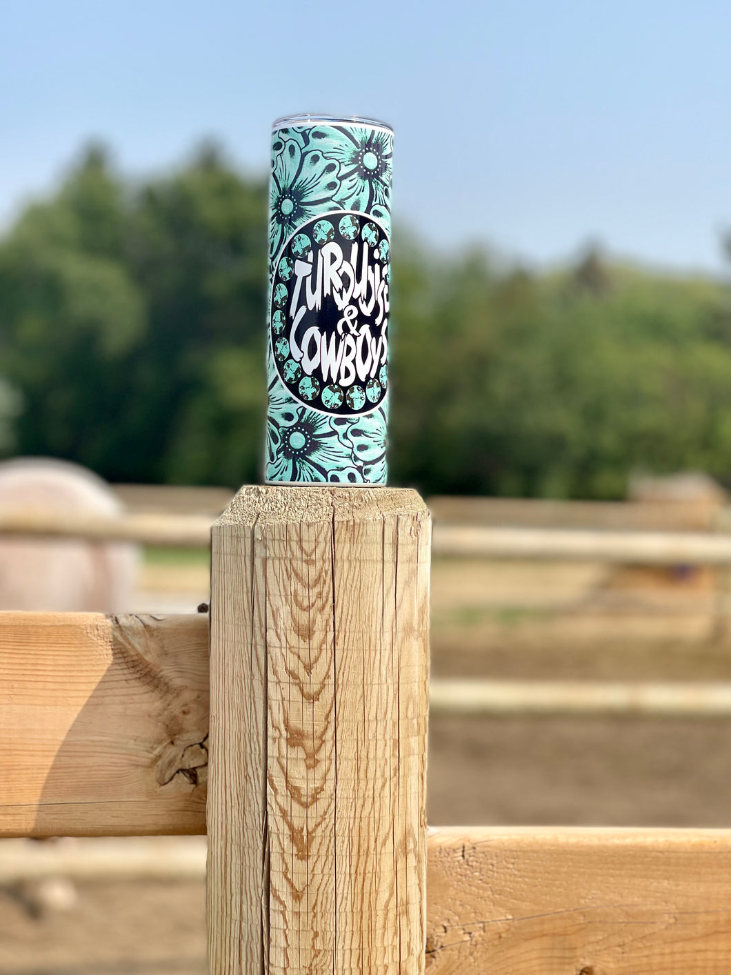 Turquoise and Cowboys Tumbler